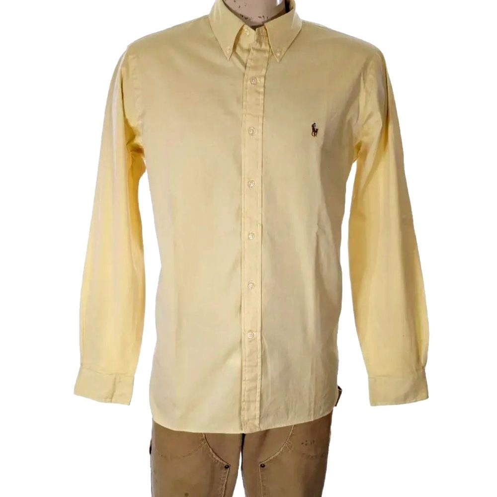 Polo Ralph Lauren Men's Cotton Button Down Shirt Shirt Pony Logo Sz 16.5 42 EUC